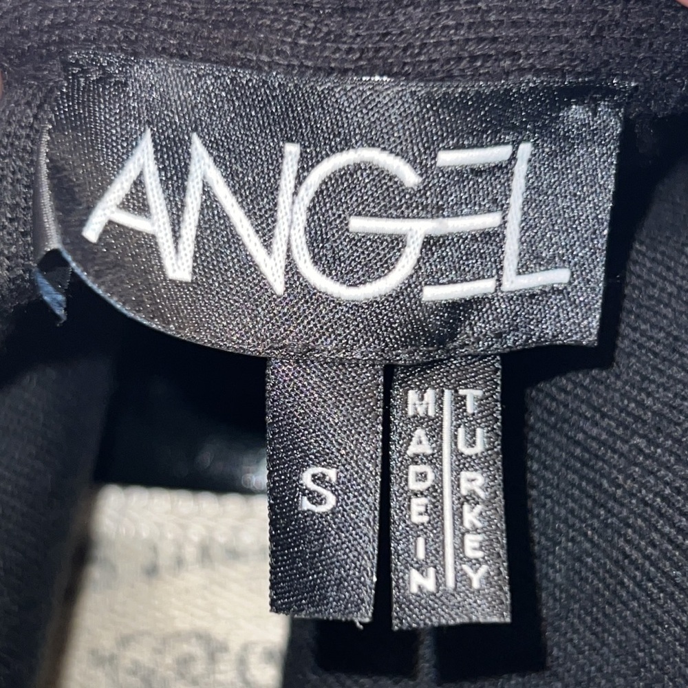 Ángel black & olive green cape tunic overcoat zipper hoodie & jacket Small - Picture 14 of 15